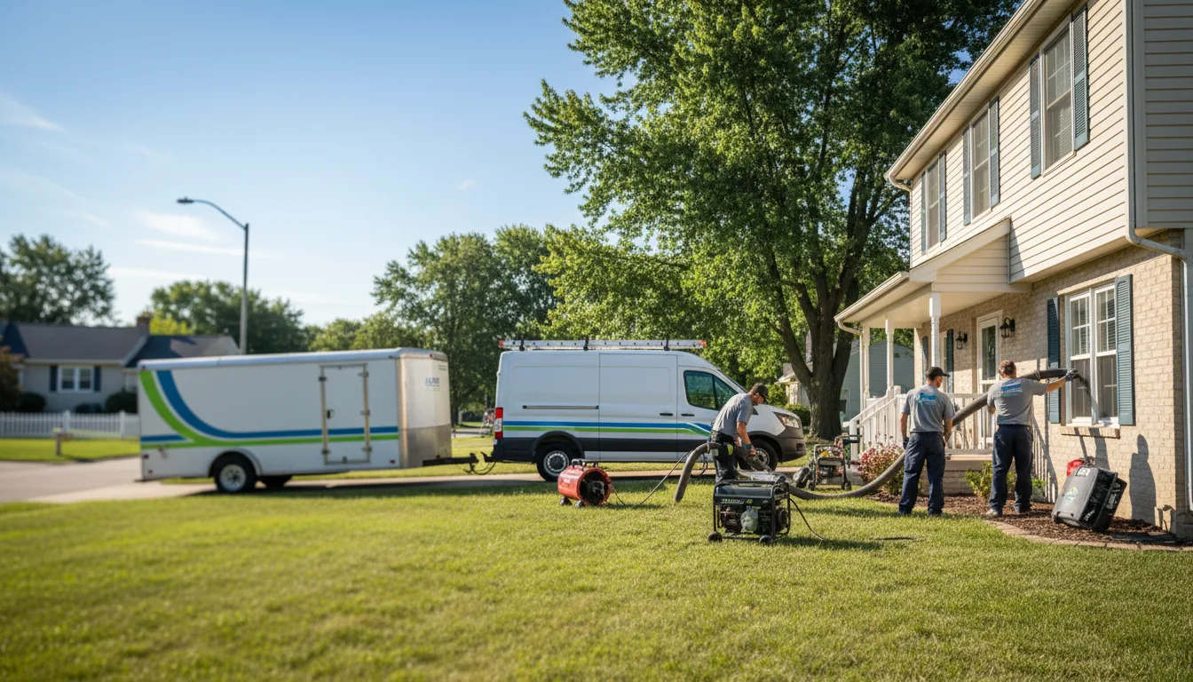 Flooded Basement Restoration And Cleanup With Repair in Waldron, IN near me
